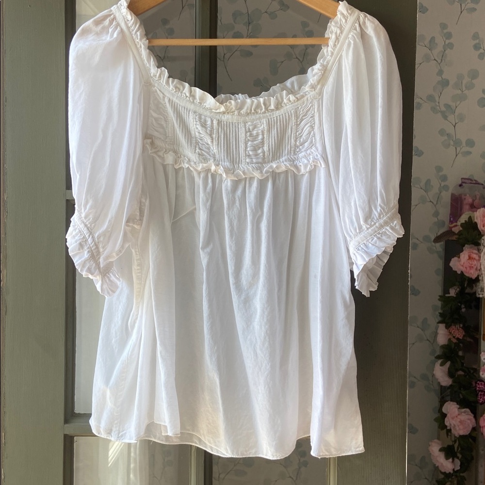 DOEN Frances Blouse in Salt XL NWOT